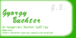 gyorgy buchter business card